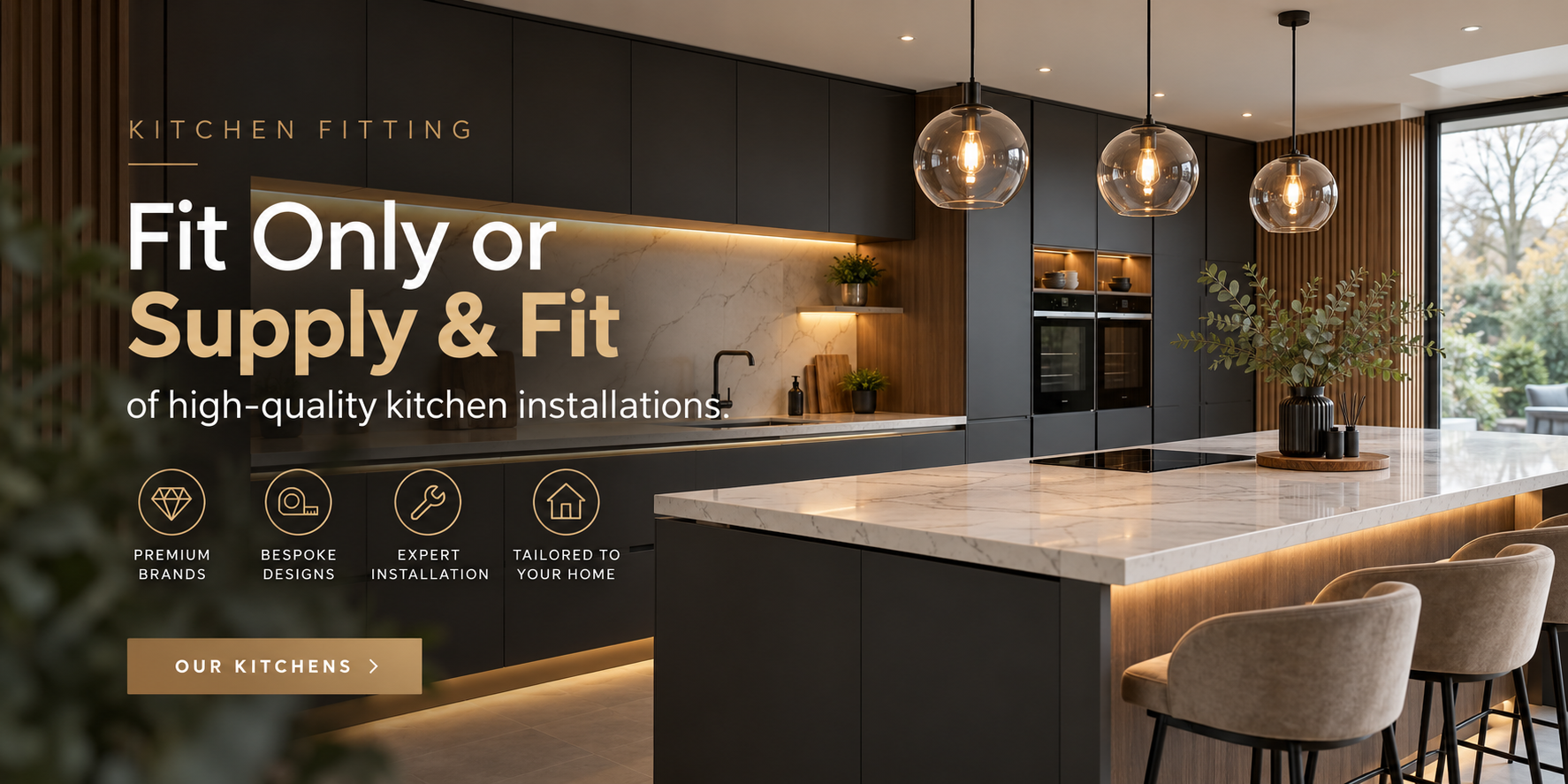Kitchen fitting — Fit Only or Supply & Fit of high-quality kitchen installations
